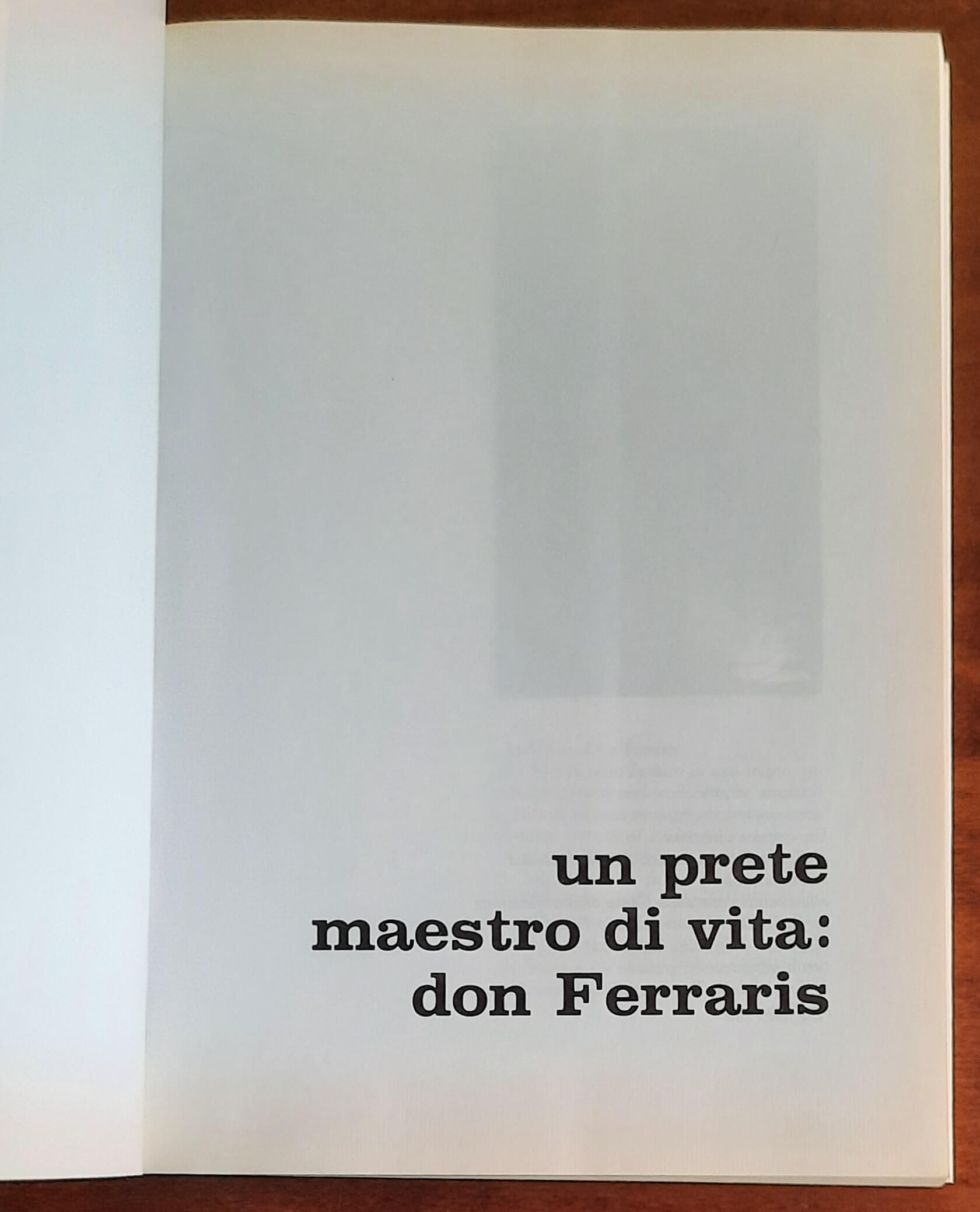 Un prete maestro di vita Don Ferraris - Tipolitografia Unione Biellese