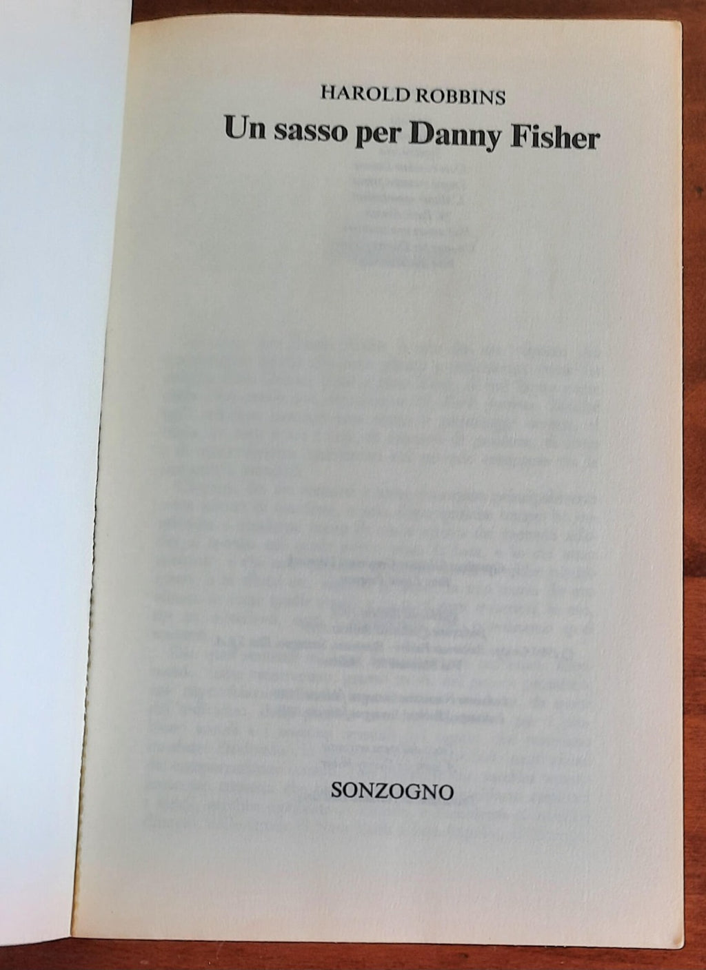 Un sasso per Danny Fisher - di Harold Robbins - Sonzogno