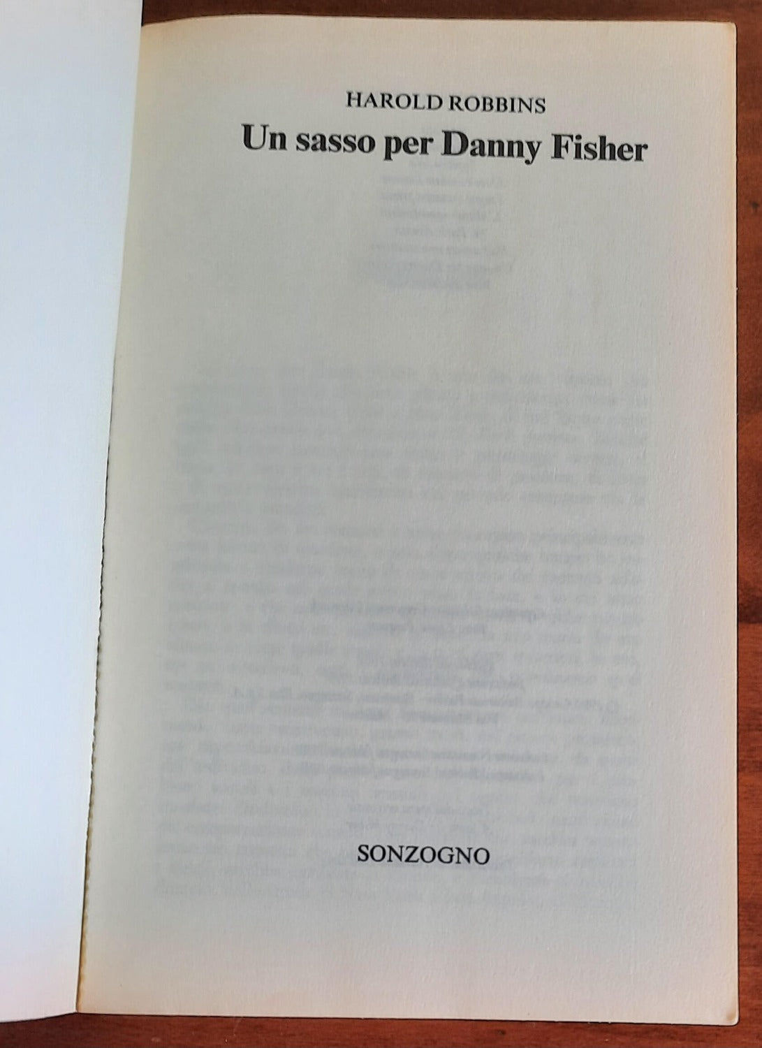 Un sasso per Danny Fisher - di Harold Robbins - Sonzogno