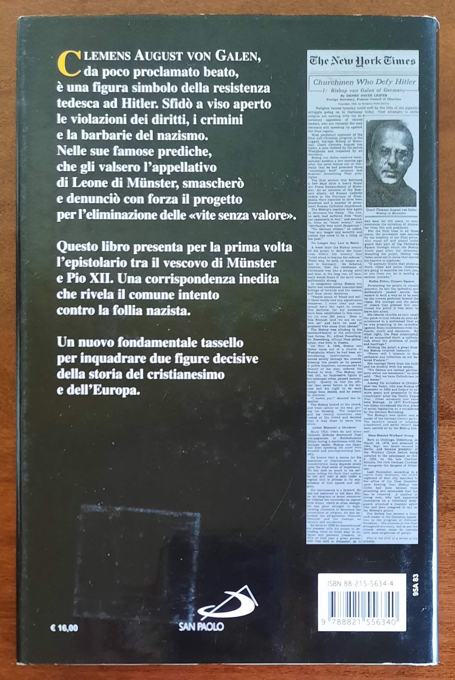 Un vescovo contro Hitler. Von Galen, Pio XII e la resistenza al nazismo