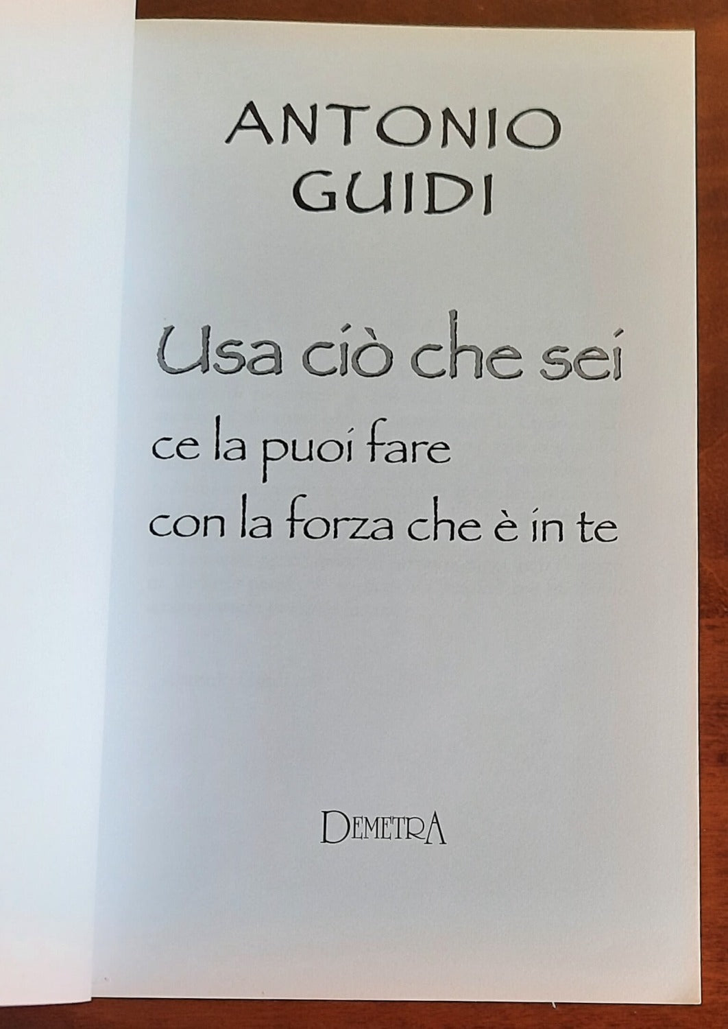 Usa ciò che sei. Ce la puoi fare con la forza che è in te