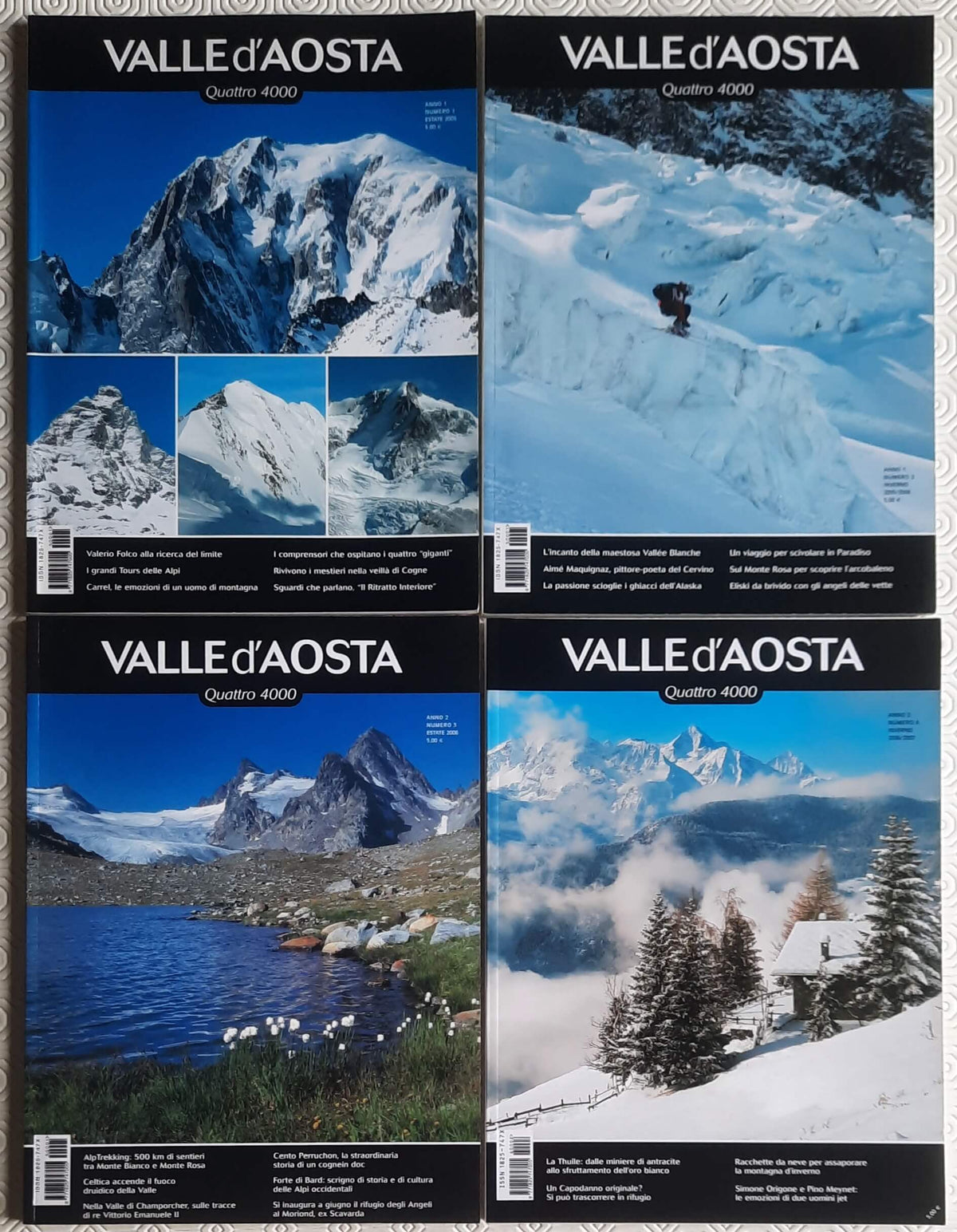 Valle d’Aosta. Quattro 4000 - 8 numeri dal n. 01 al n. 08 - Musumeci Editore
