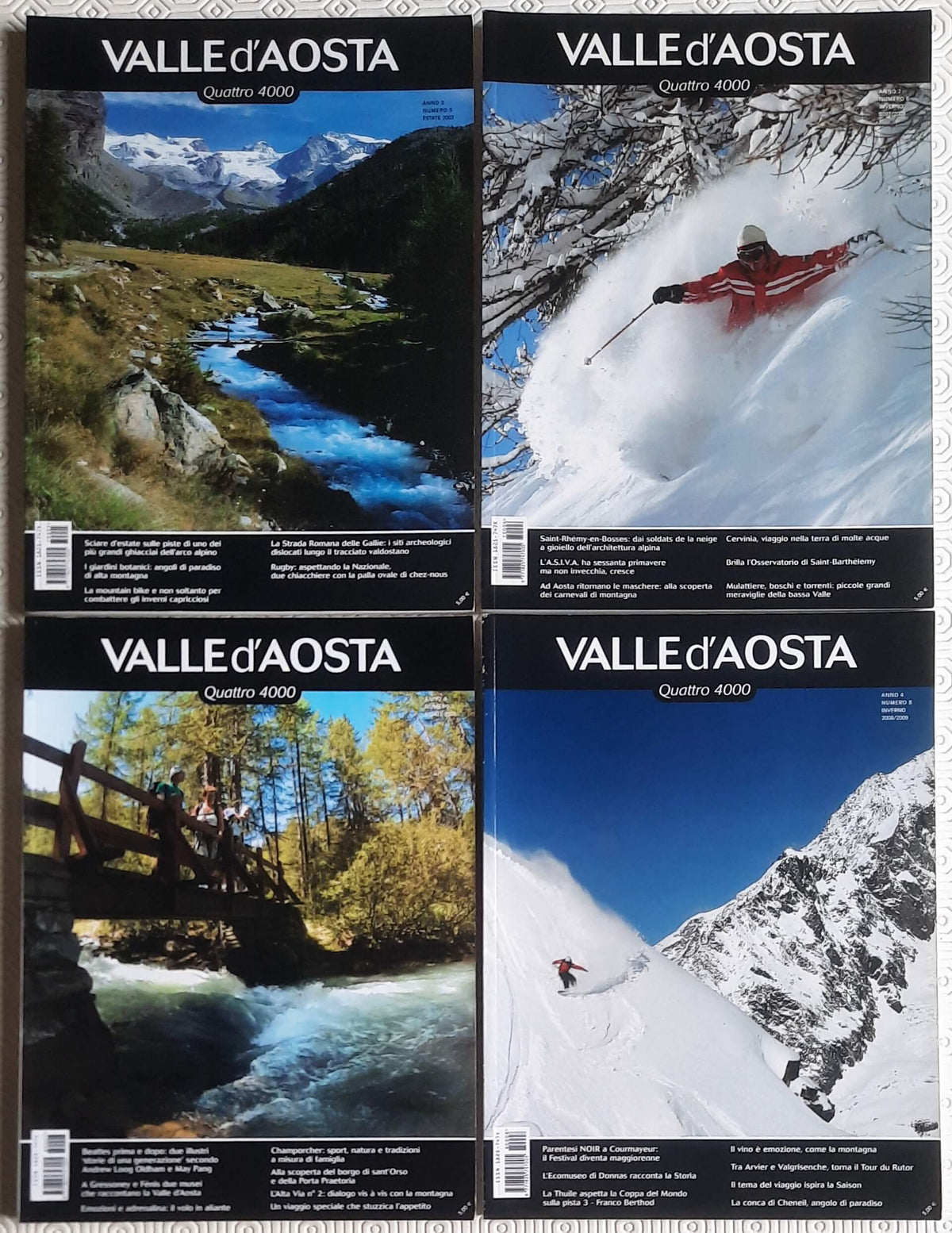 Valle d’Aosta. Quattro 4000 - 8 numeri dal n. 01 al n. 08 - Musumeci Editore
