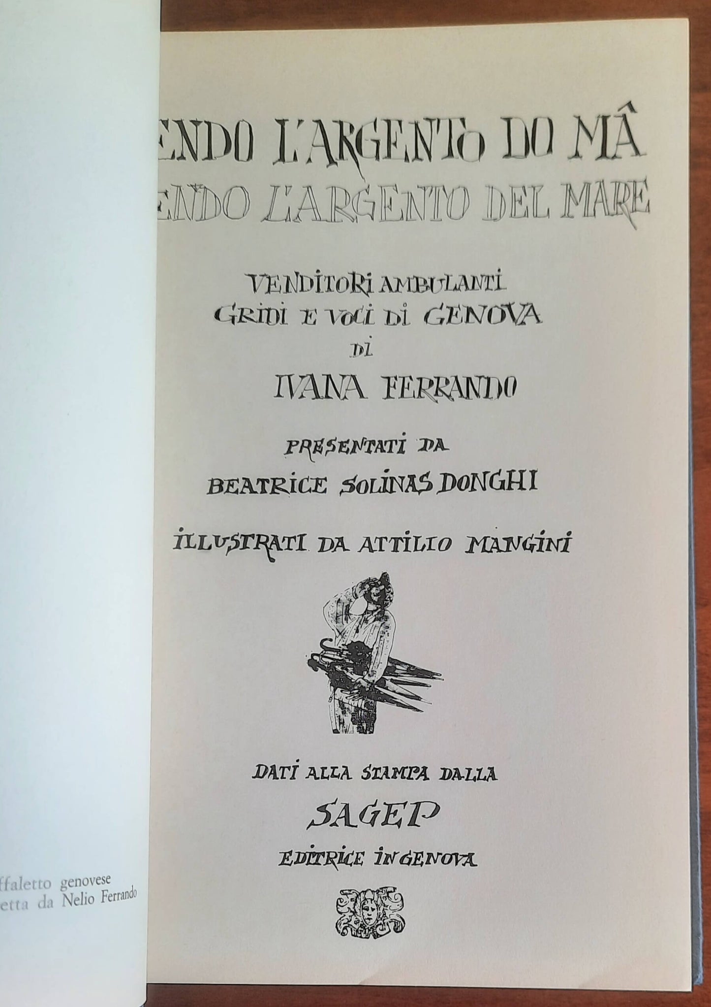 Vendo l’argento do mà. Vendo l’argento del mare. Venditori ambulanti gridi e voci di Genova