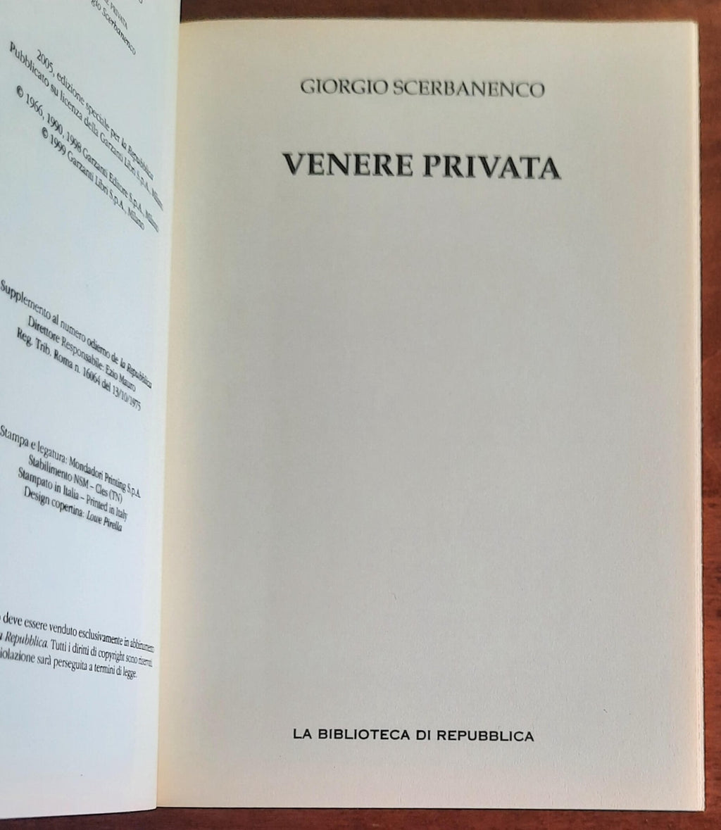 Venere privata - di Giorgio Scerbanenco