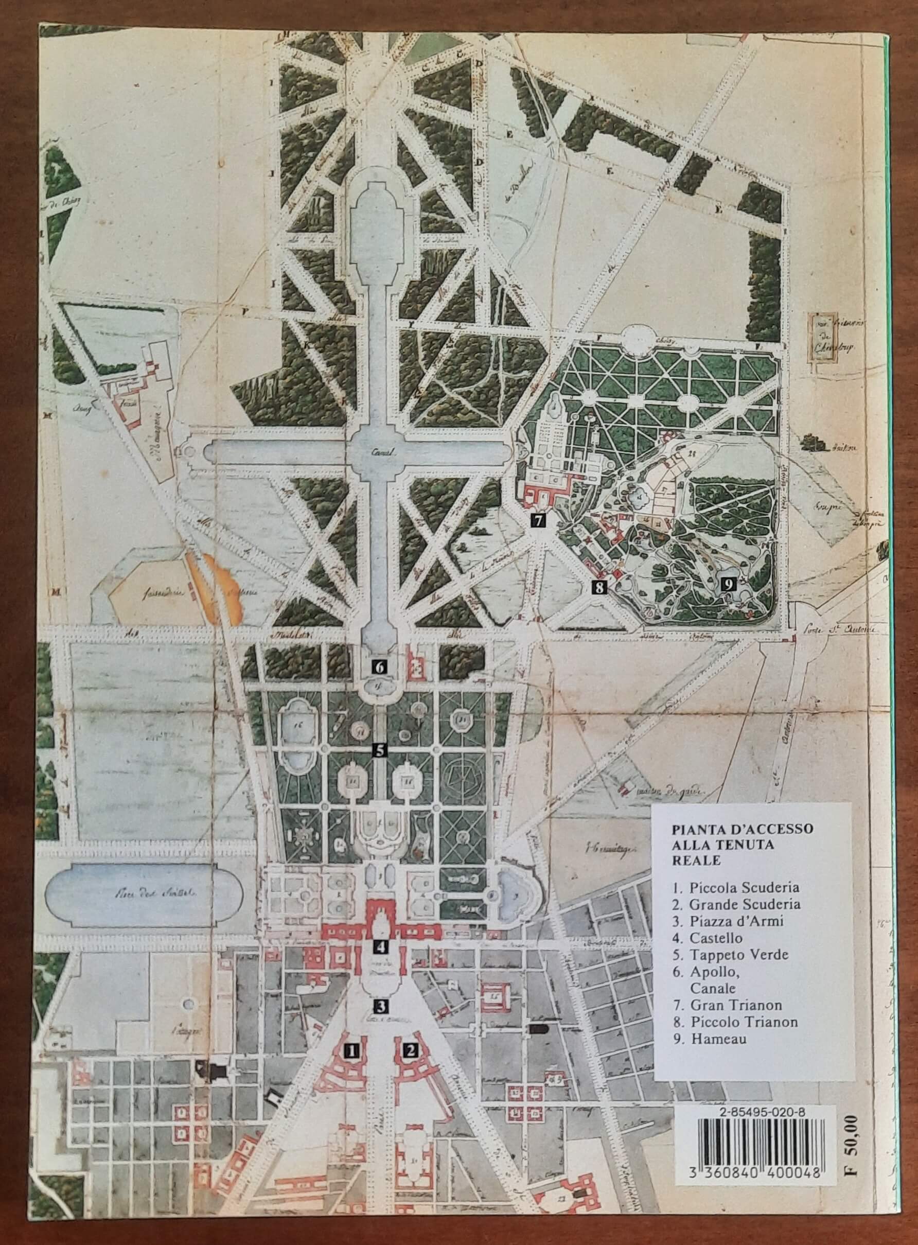 Versailles. Visita del castello, di giardini e di Trianon; descrizione e piante complete