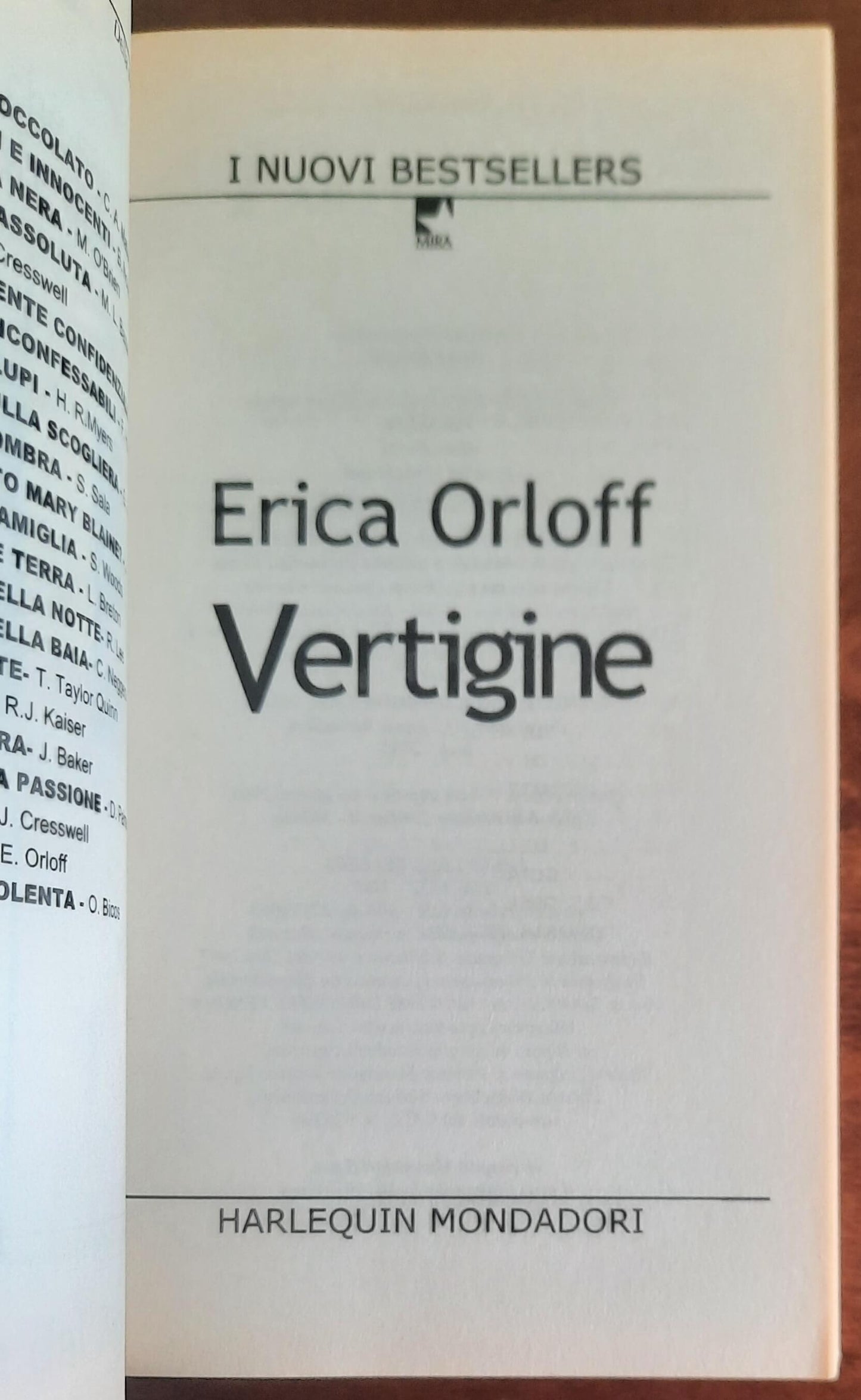 Vertigine - di Erica Orloff - Harlequin Mondadori