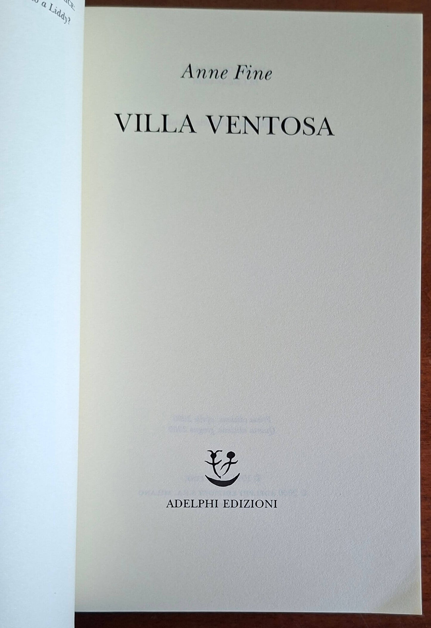 Villa Ventosa - di Anne Fine - Adelphi