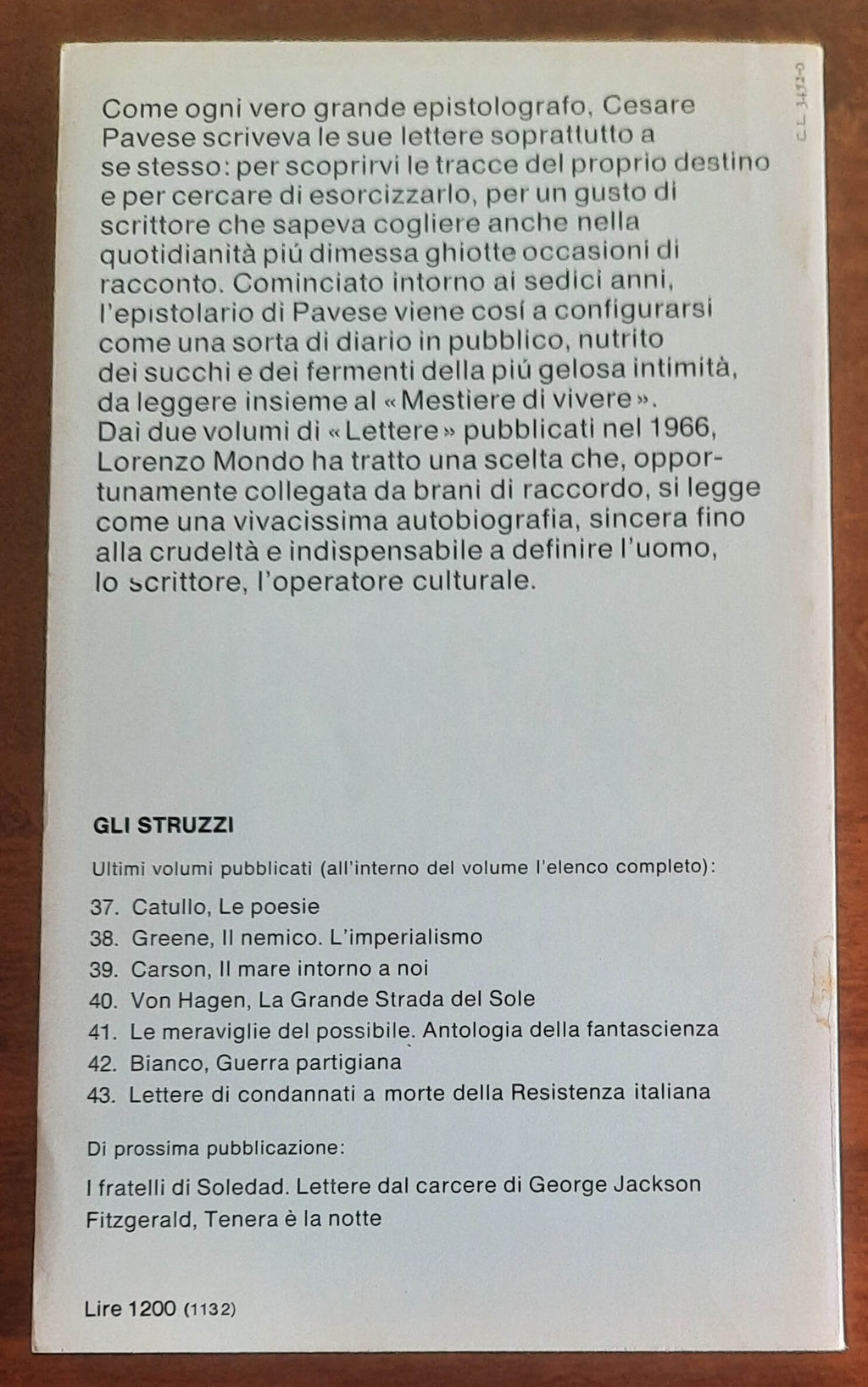 Vita attraverso le lettere - di Cesare Pavese - Einaudi