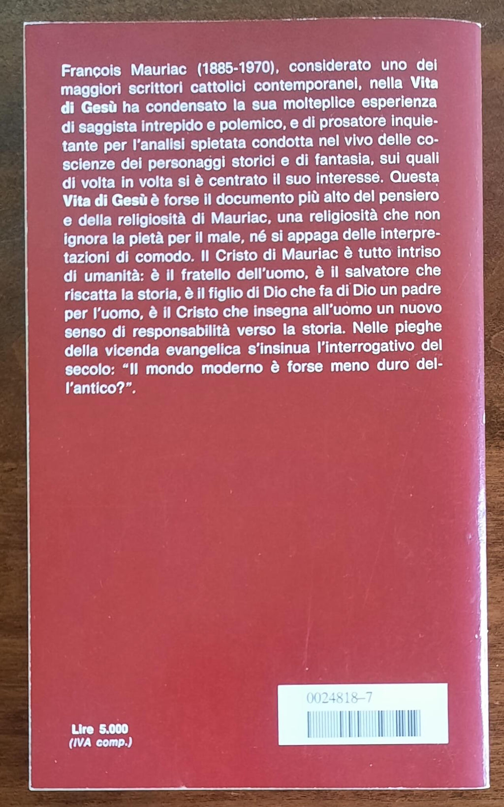 Vita di Gesù - di Francois Mauriac - Mondadori Oscar