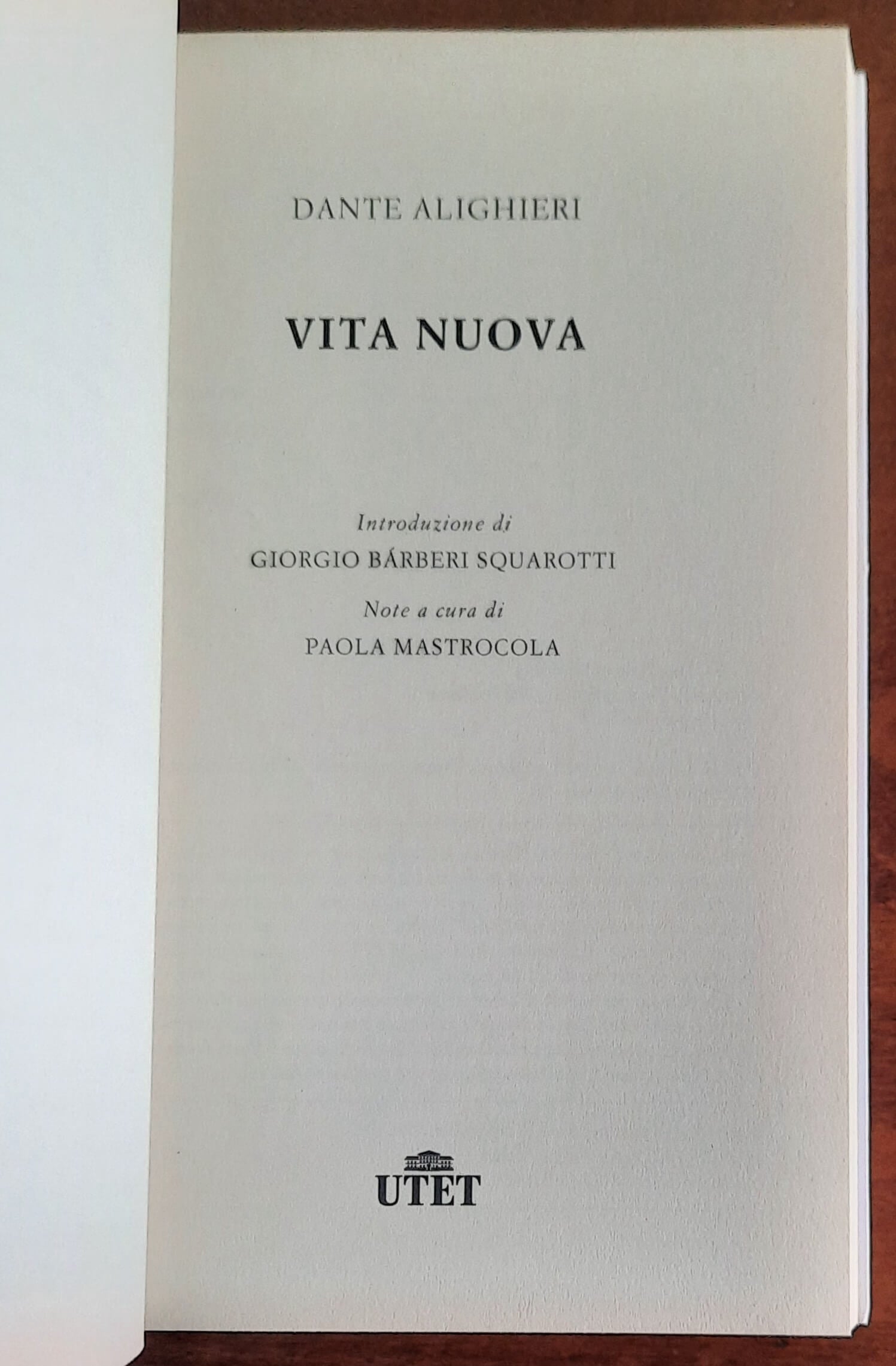 Vita nuova - Dante Alighieri - UTET