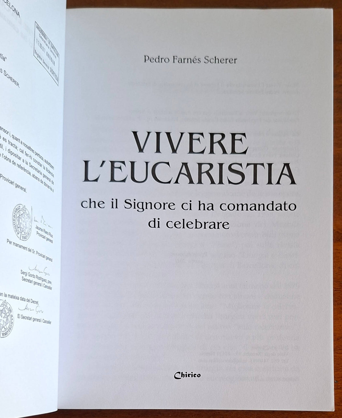 Vivere l'eucaristia che il Signore ci ha comandato di celebrare