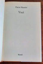 Voci - di Dacia Maraini - Libreria Biellese