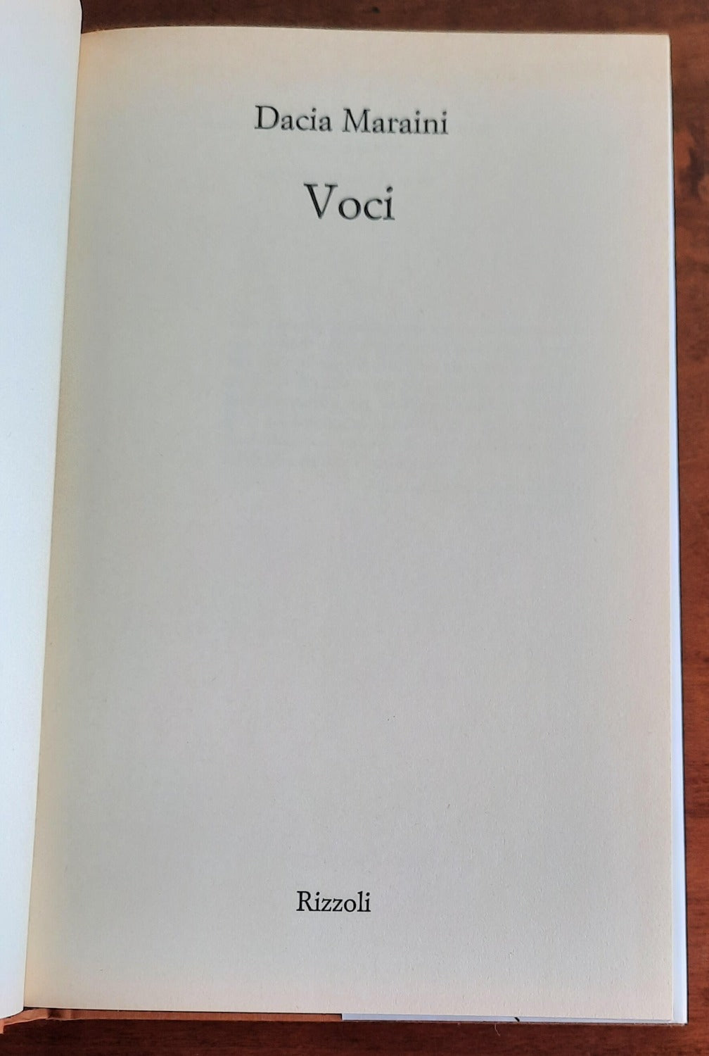Voci - di Dacia Maraini - Libreria Biellese