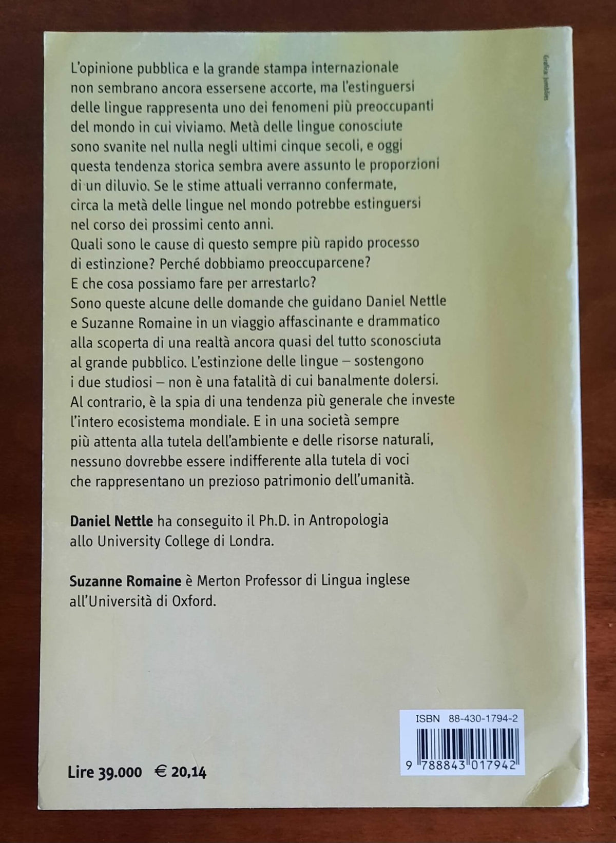 Voci del silenzio. Sulle tracce delle lingue in via di estinzione