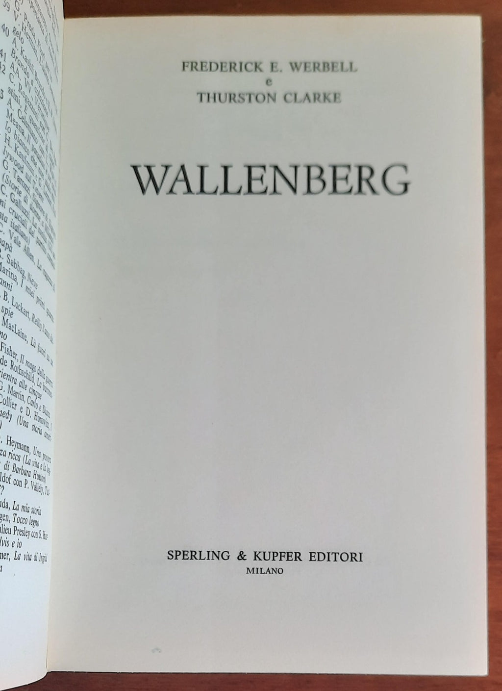 Wallenberg - Sperling e Kupfer - Libreria Biellese