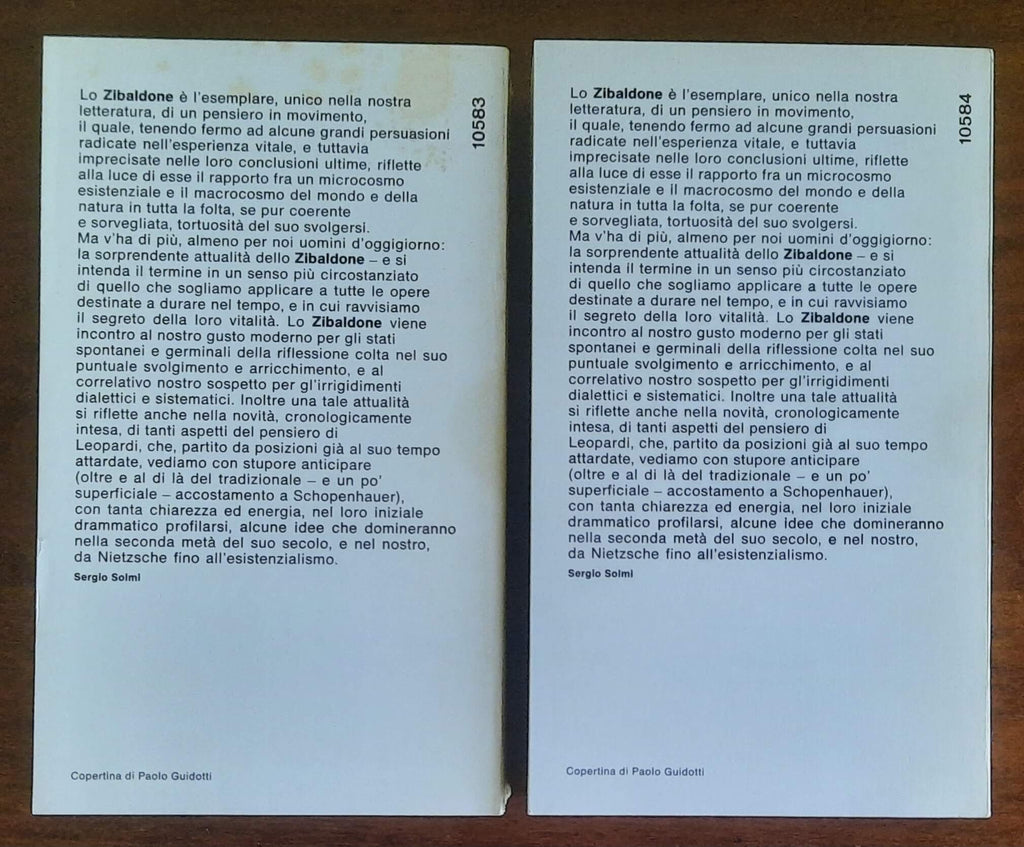 Zibaldone di pensieri - 2 vol. - di Giacomo Leopardi - Mondadori Oscar