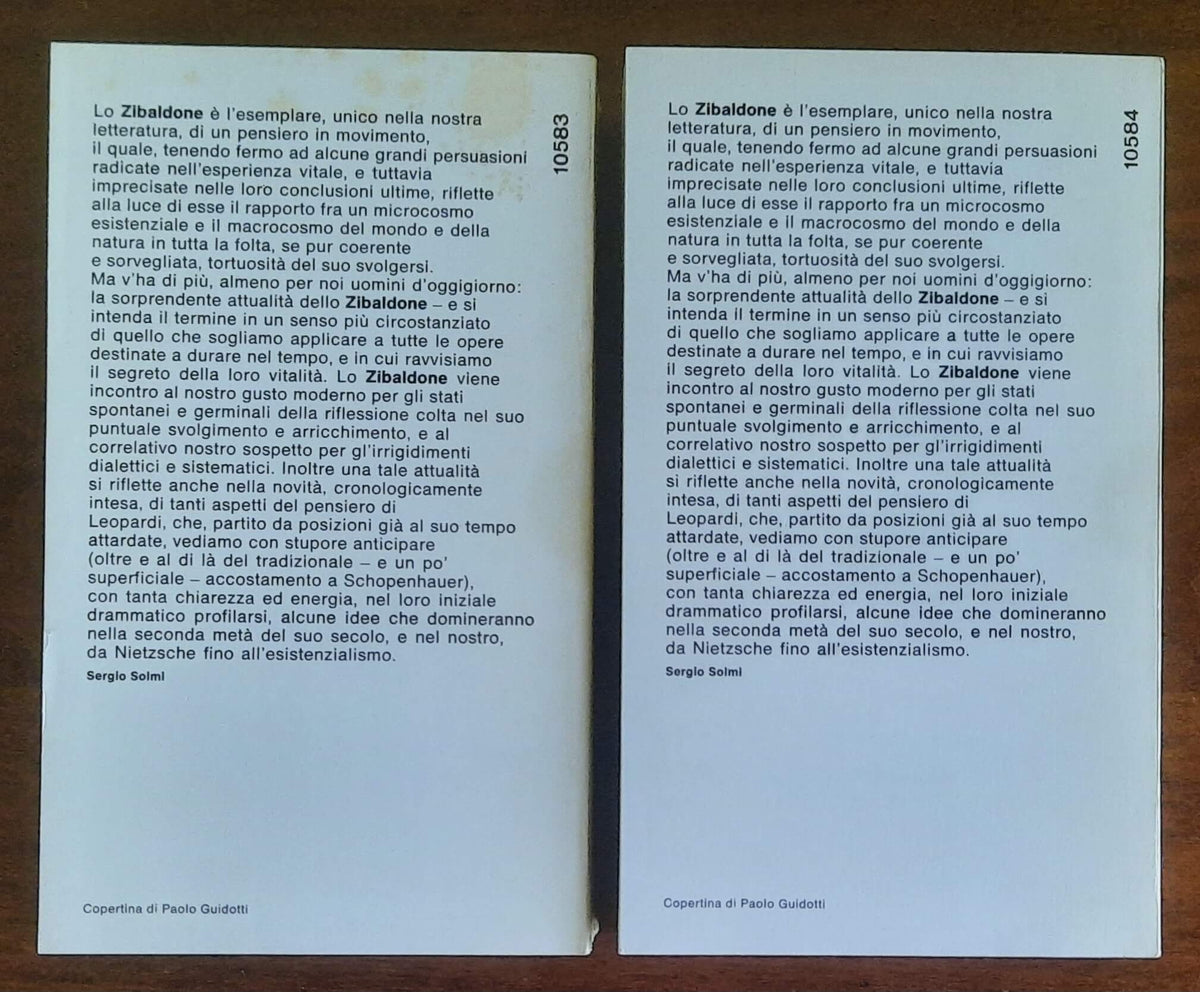 Zibaldone di pensieri - 2 vol. - di Giacomo Leopardi - Mondadori Oscar