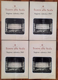 4 libretti Teatro alla Scala - Stagione Sinfonica 1969 - Libreria Biellese