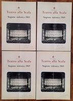 4 libretti Teatro alla Scala - Stagione Sinfonica 1969 - Libreria Biellese