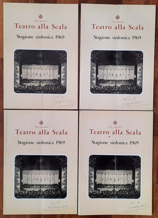4 libretti Teatro alla Scala - Stagione Sinfonica 1969