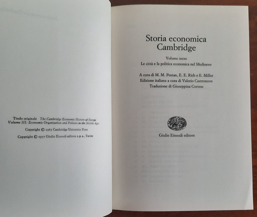 Le città e la politica economica nel medioevo - Libreria Biellese