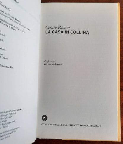 La casa in collina - di Cesare Pavese - 2003