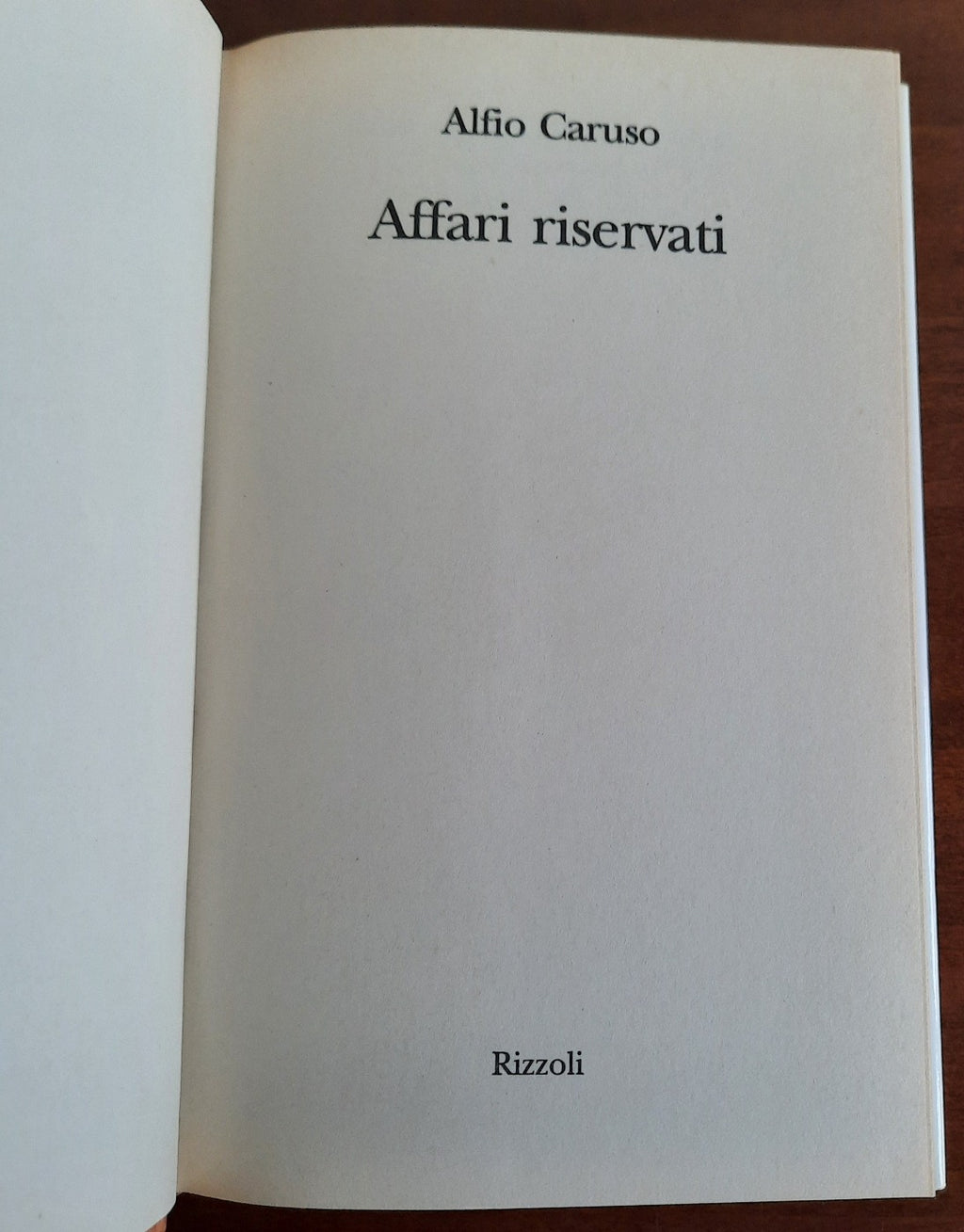 Affari riservati - Alfio Caruso - Libreria Biellese