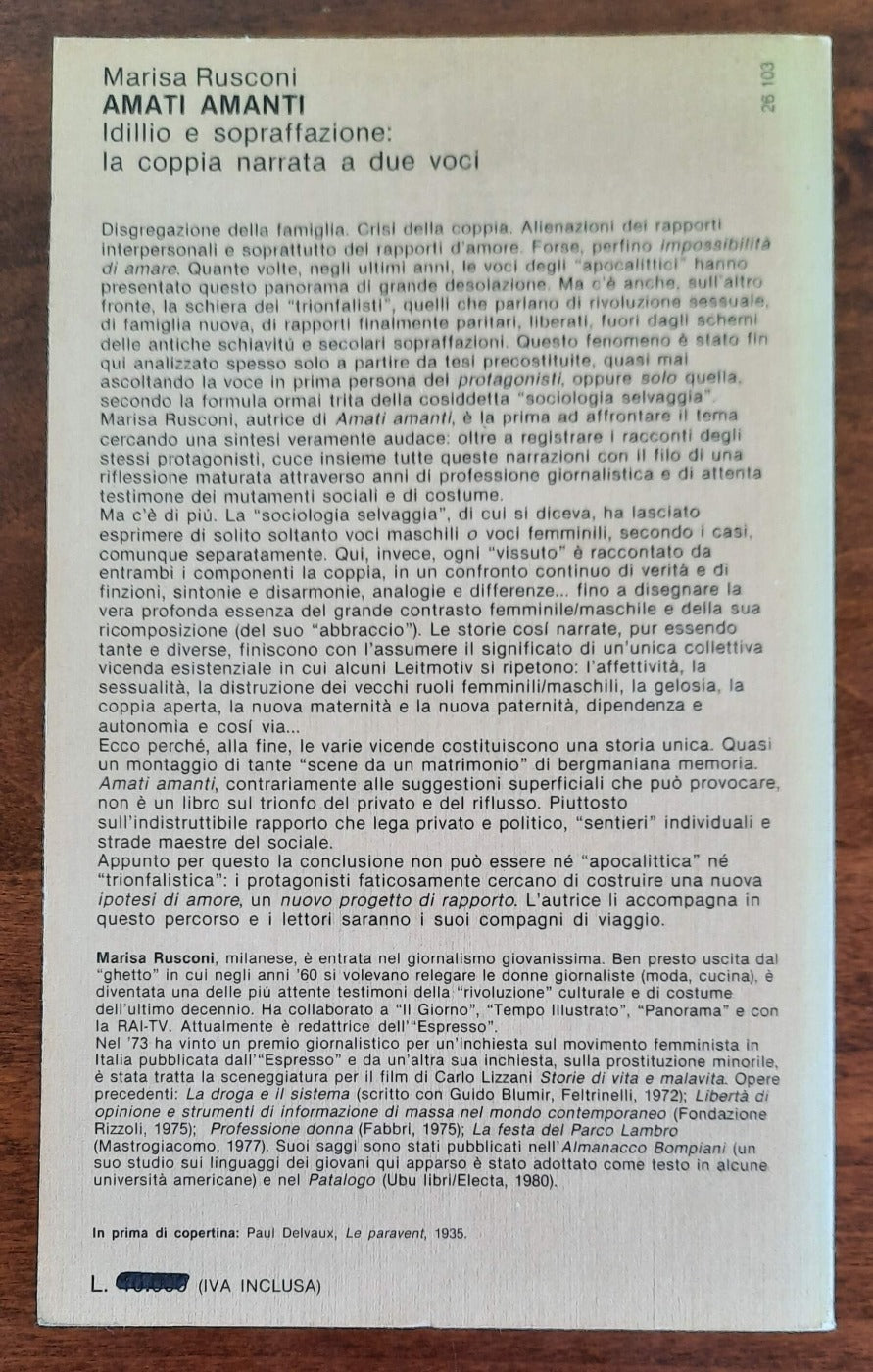 Amati amanti. Idillio e sopraffazione: la coppia narrata a due voci - Feltrinelli - Libreria Biellese