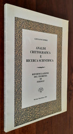 Analisi crittografica e ricerca scientifica. Riformulazione del teorema di Fermat - Libreria Biellese