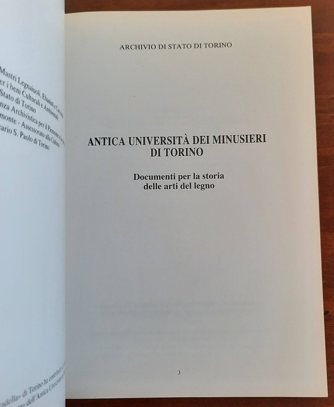 Antica Università dei Minusieri di Torino. Documenti per la storia delle arti del legno - Libreria Biellese