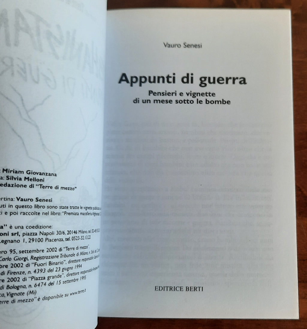 Appunti di guerra. Pensieri e vignette di un mese sotto le bombe - Libreria Biellese