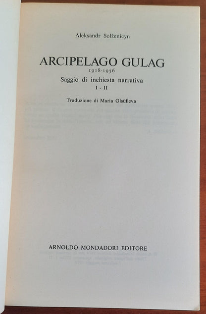 Arcipelago Gulag - Mondadori - 1974