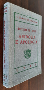 Aridosia e Apologia Rime e Lettere - Libreria Biellese
