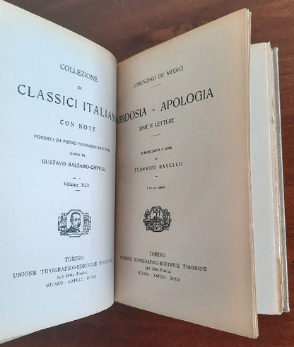 Aridosia e Apologia Rime e Lettere