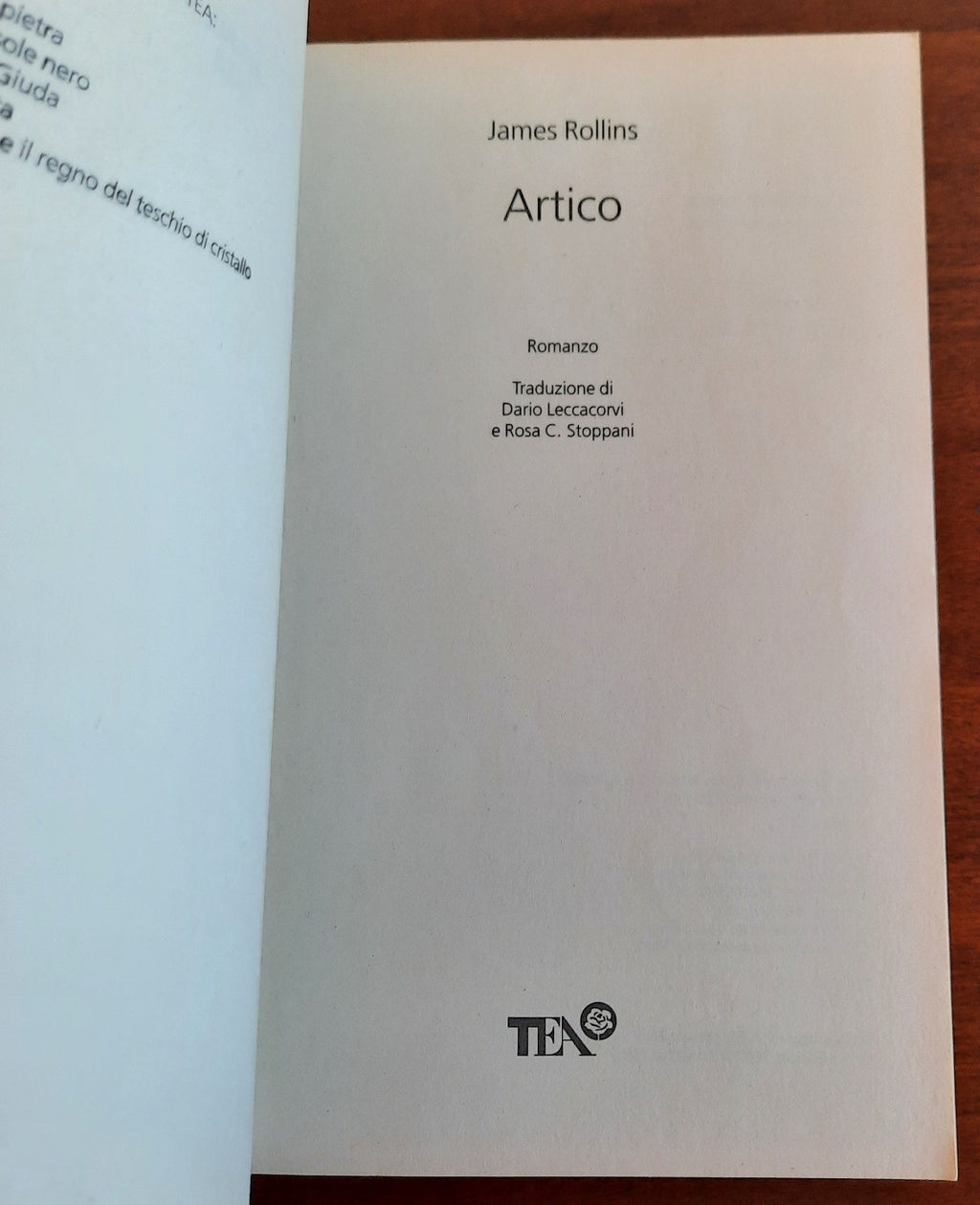 Artico - James Rollins - Tea - Libreria Biellese