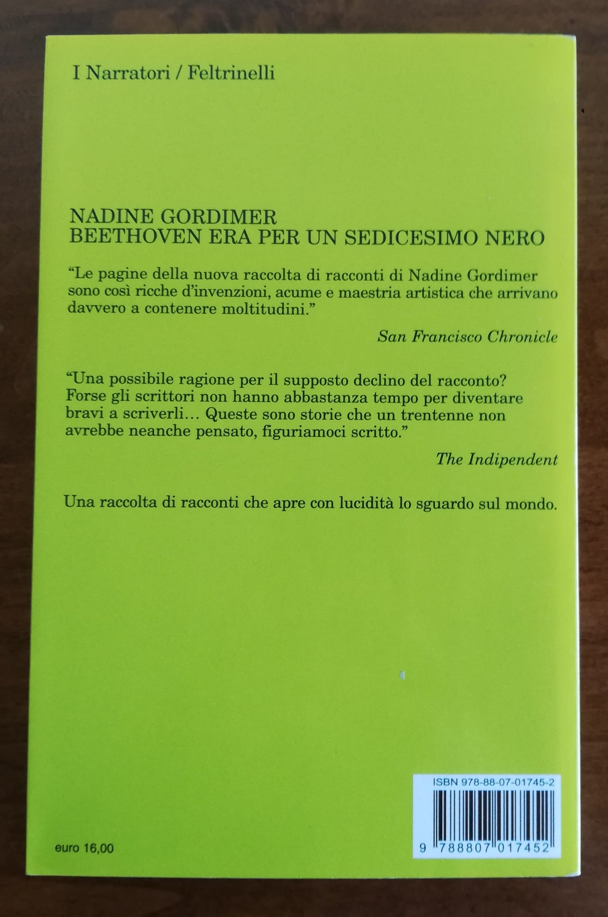 Beethoven era per un sedicesimo nero - Feltrinelli - Libreria Biellese