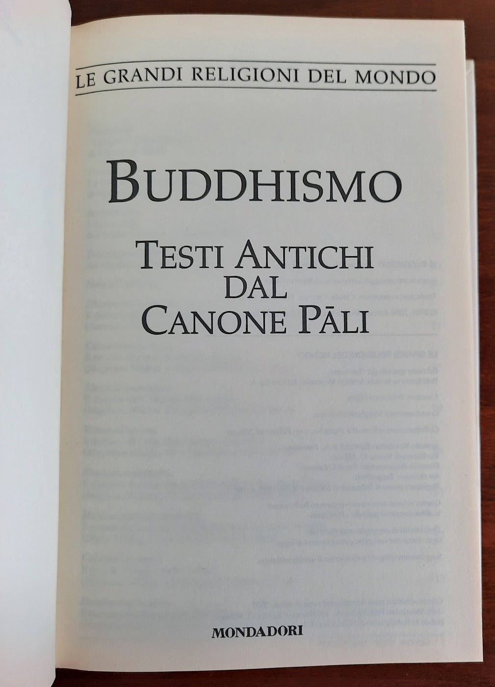 Buddhismo. Testi antichi dal Canone pali - Libreria Biellese