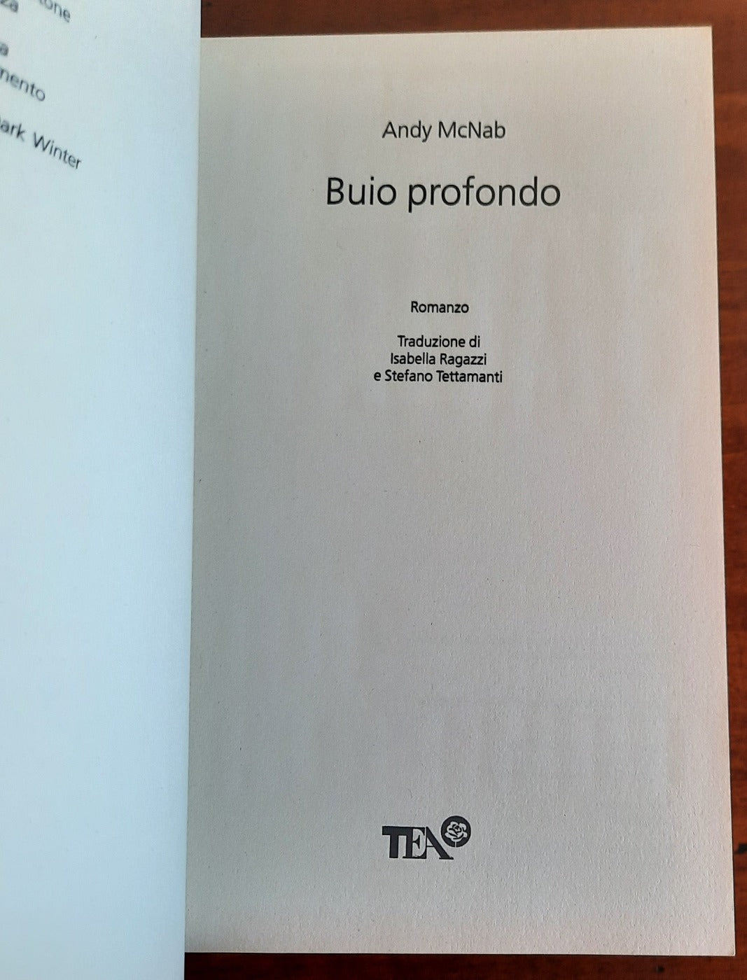 Buio profondo - Andy Mcnab - Tea - Libreria Biellese