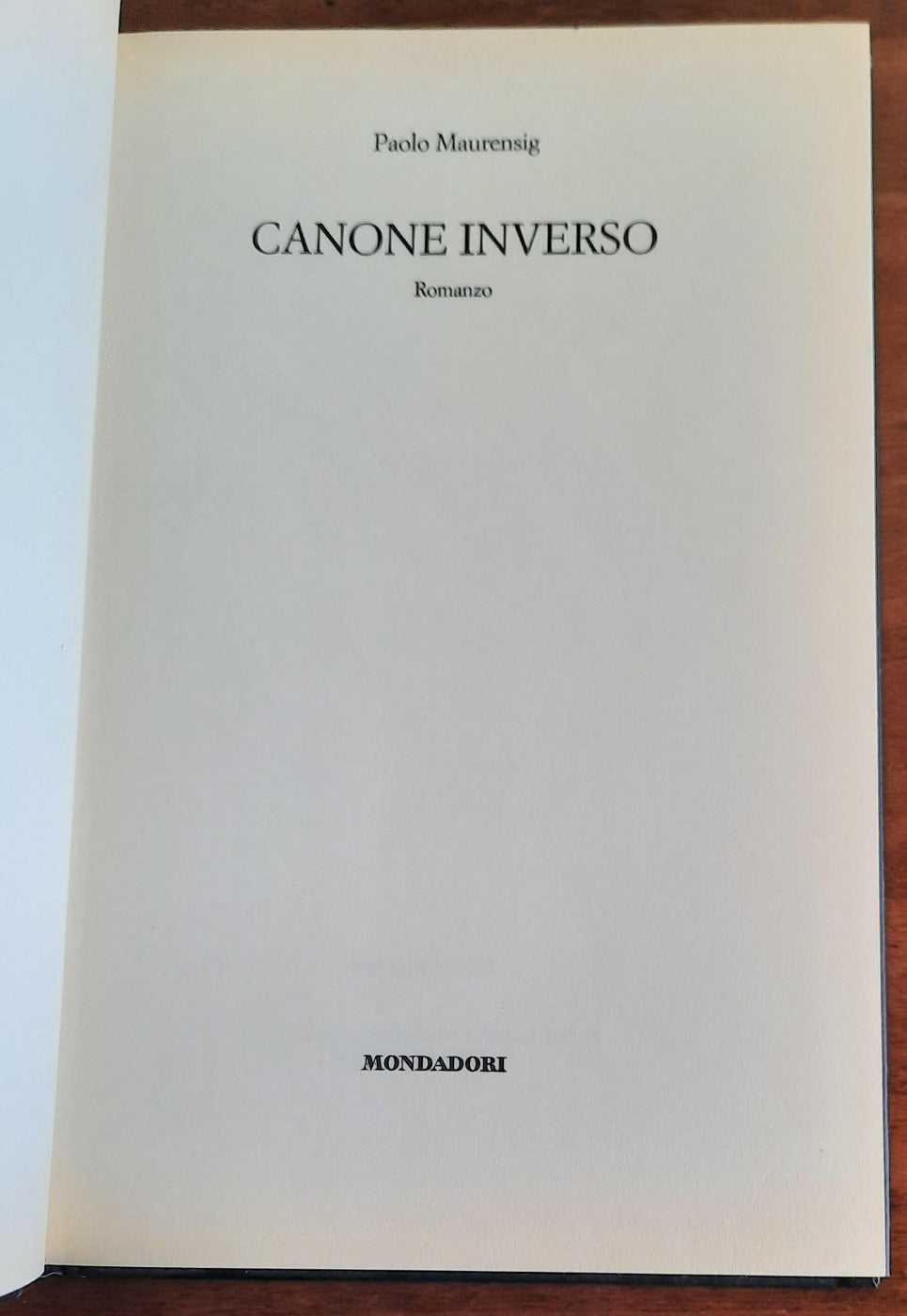 Canone inverso - Mondadori - 1996 - Libreria Biellese