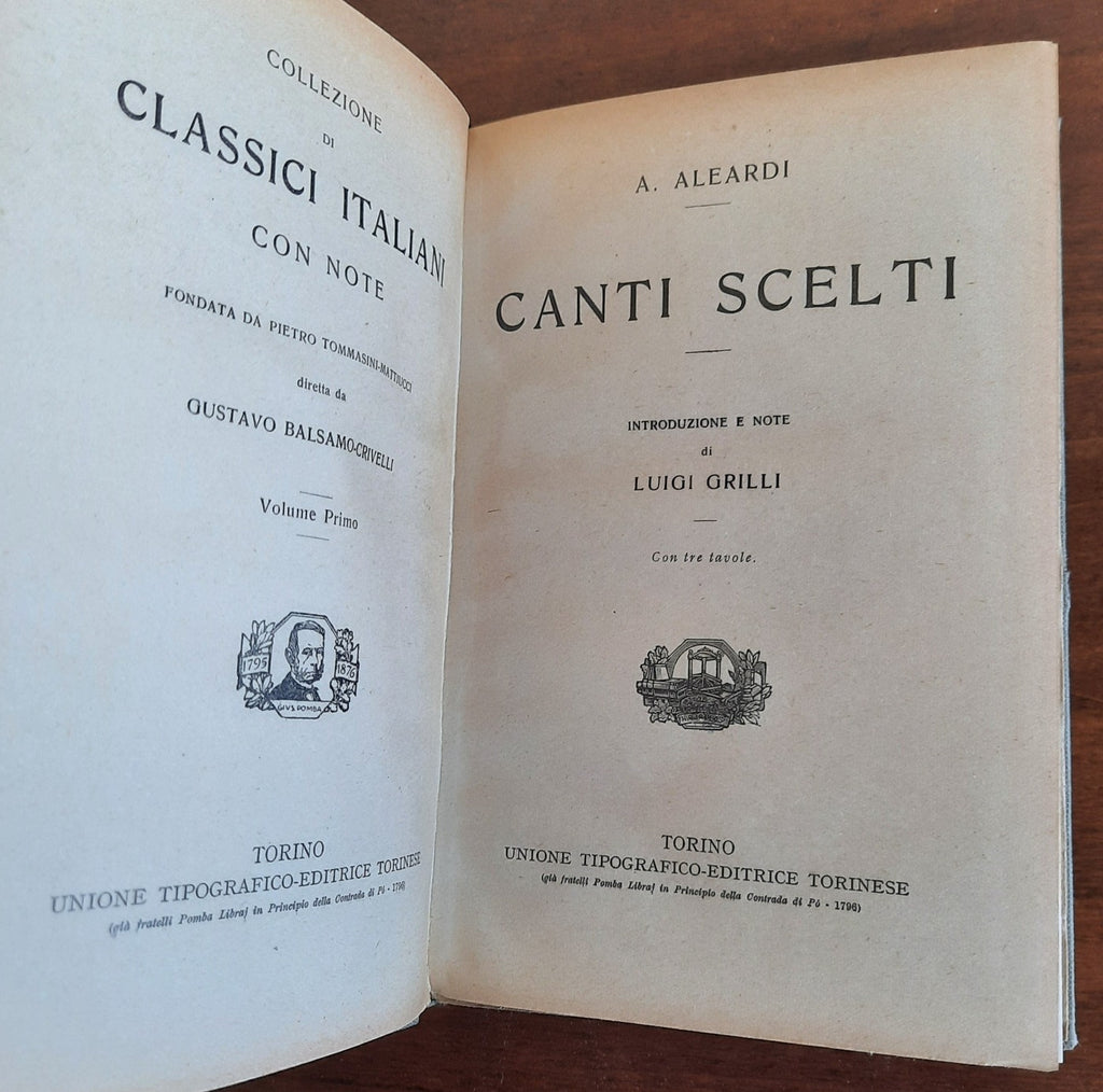 Canti scelti - Aleardo Aleardi - Libreria Biellese