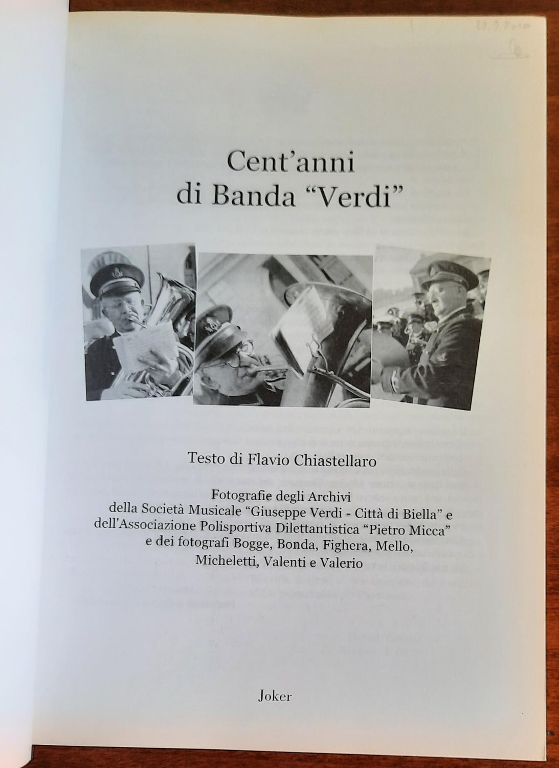 Cent’anni di banda «Verdi» - Libreria Biellese