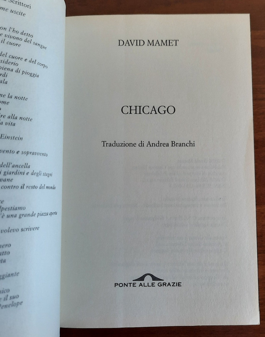 Chicago - David Mamet - Libreria Biellese
