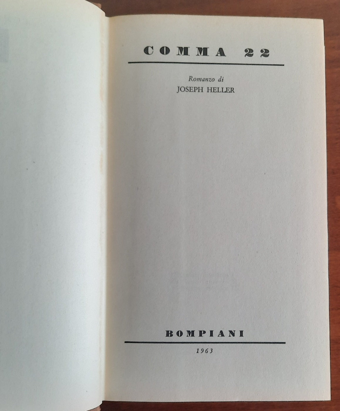 Comma 22 - Bompiani - 1963 - Libreria Biellese
