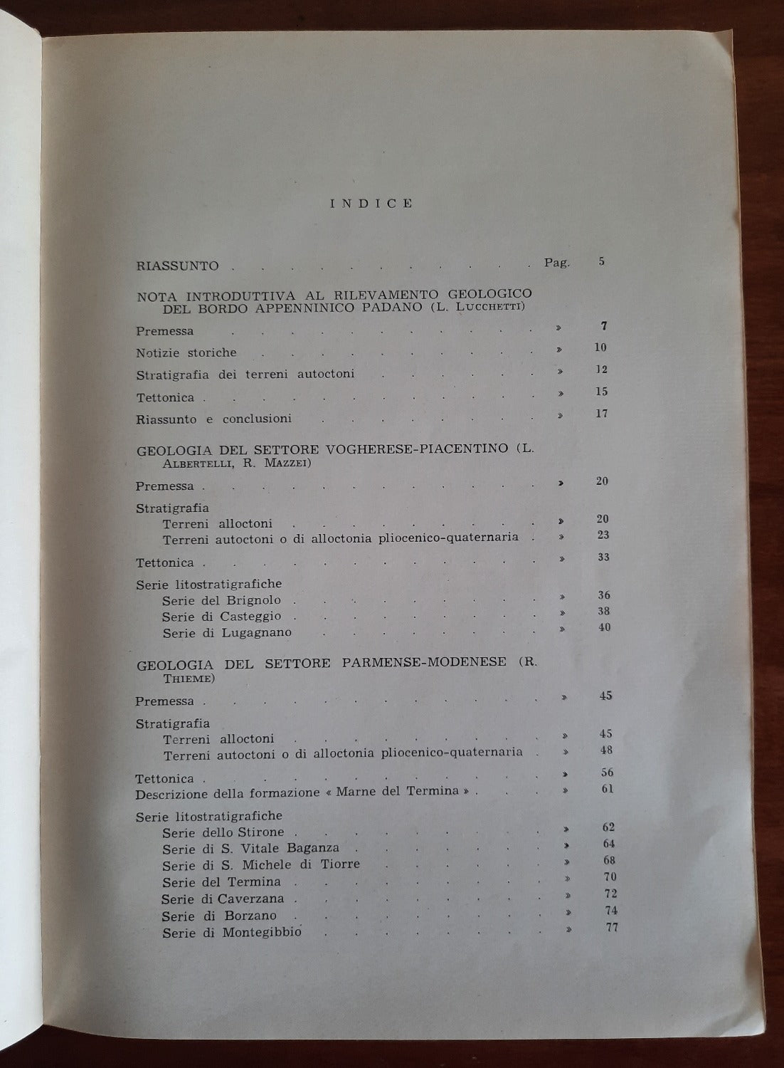 Contributo alle conoscenze geologiche del Pedeappennino Padano