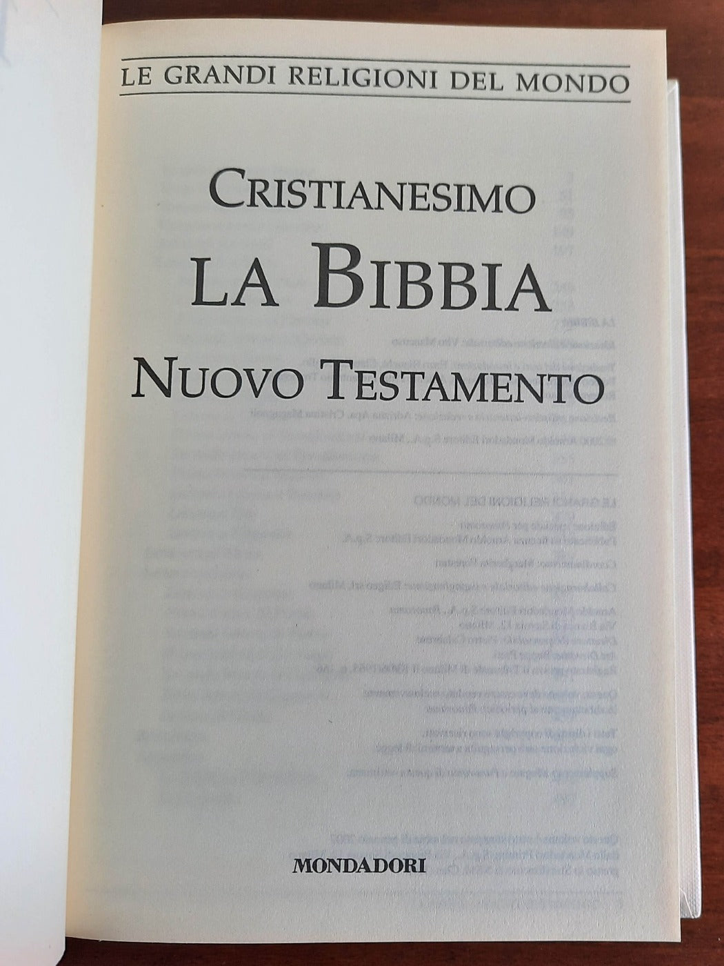 Cristianesimo. La Bibbia. Nuovo Testamento