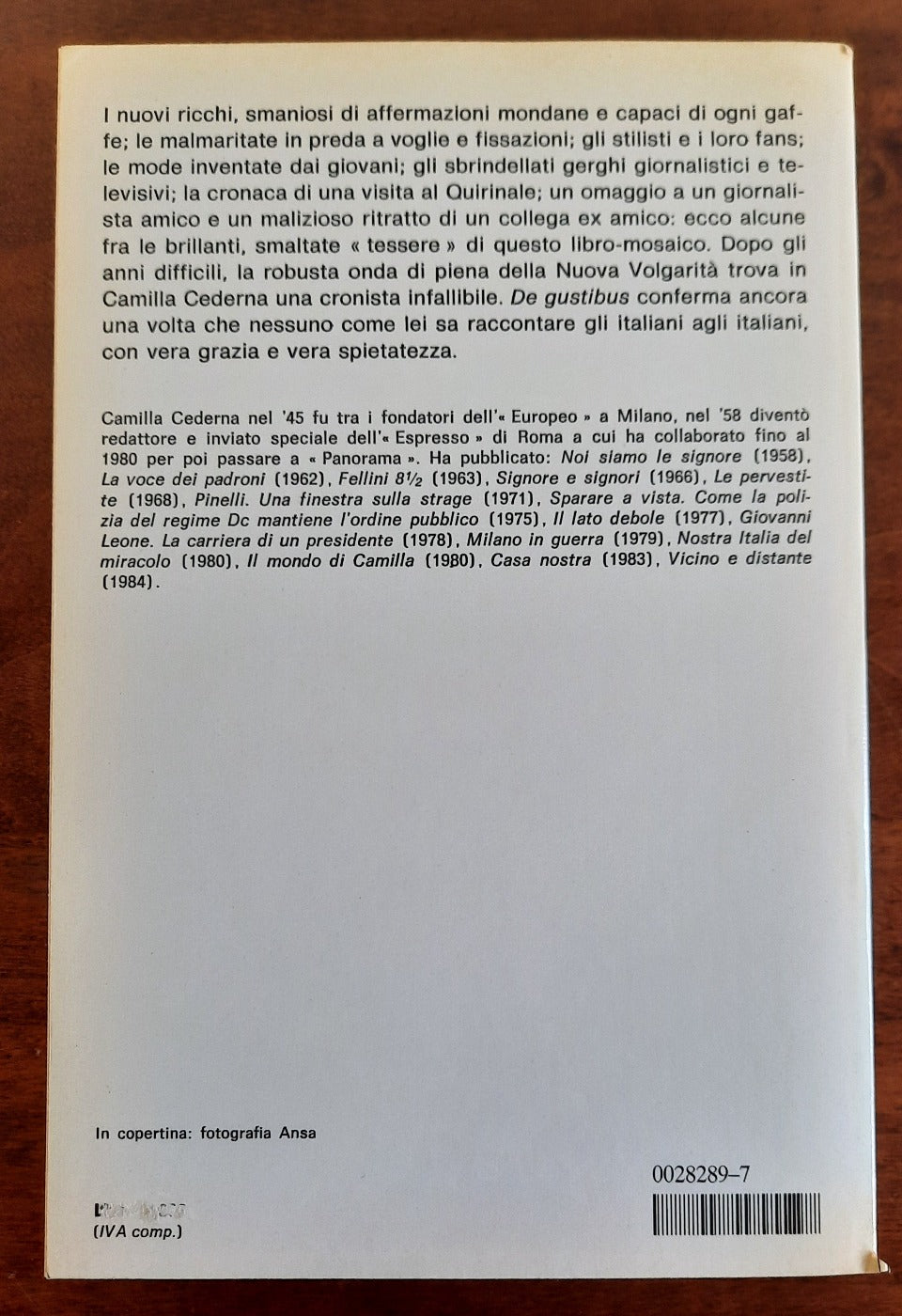 De gustibus - Mondadori - 1986
