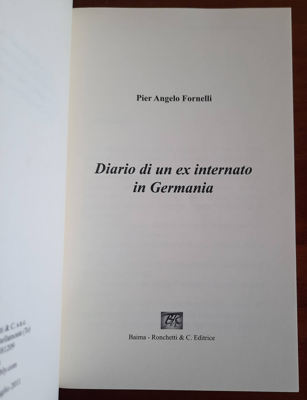 Diario di un ex internato in Germania - Libreria Biellese