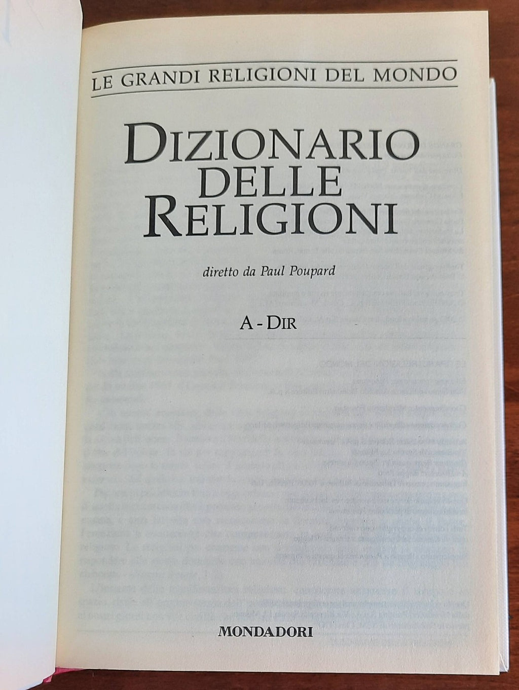 Dizionario delle religioni - vol. 1 ( A - DIR ) - Libreria Biellese