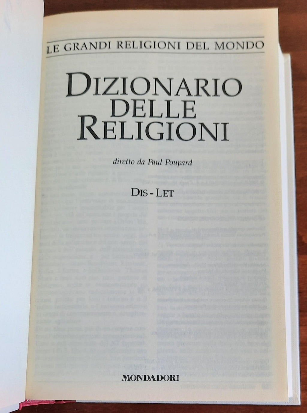 Dizionario delle religioni - vol. 2 ( DIS - LET ) - Libreria Biellese